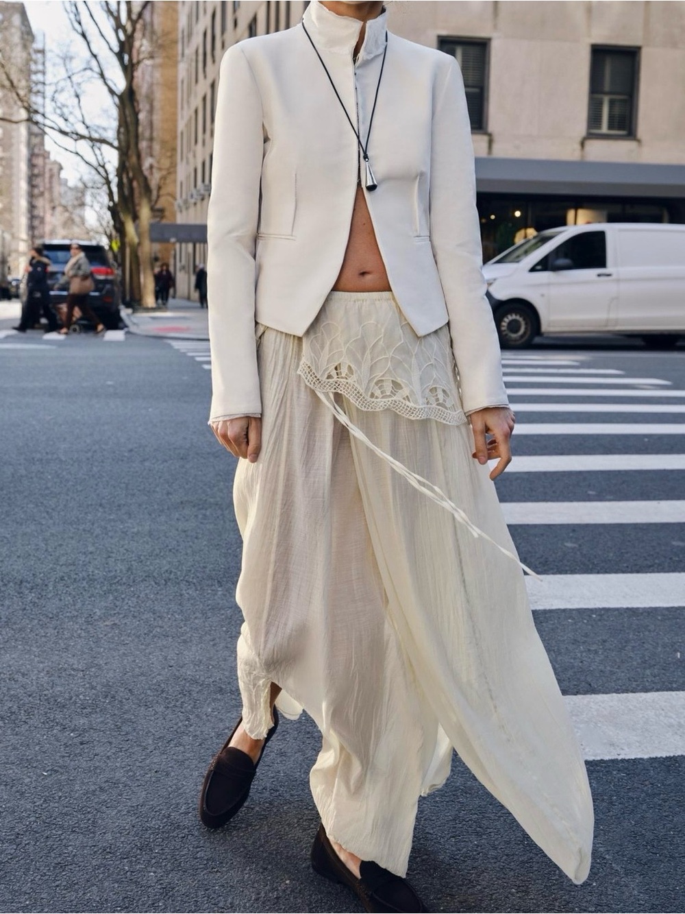 ZARA ZW Collection Embroidered Sash MIDI Skirt NWT❗️ - Picture 2 of 5